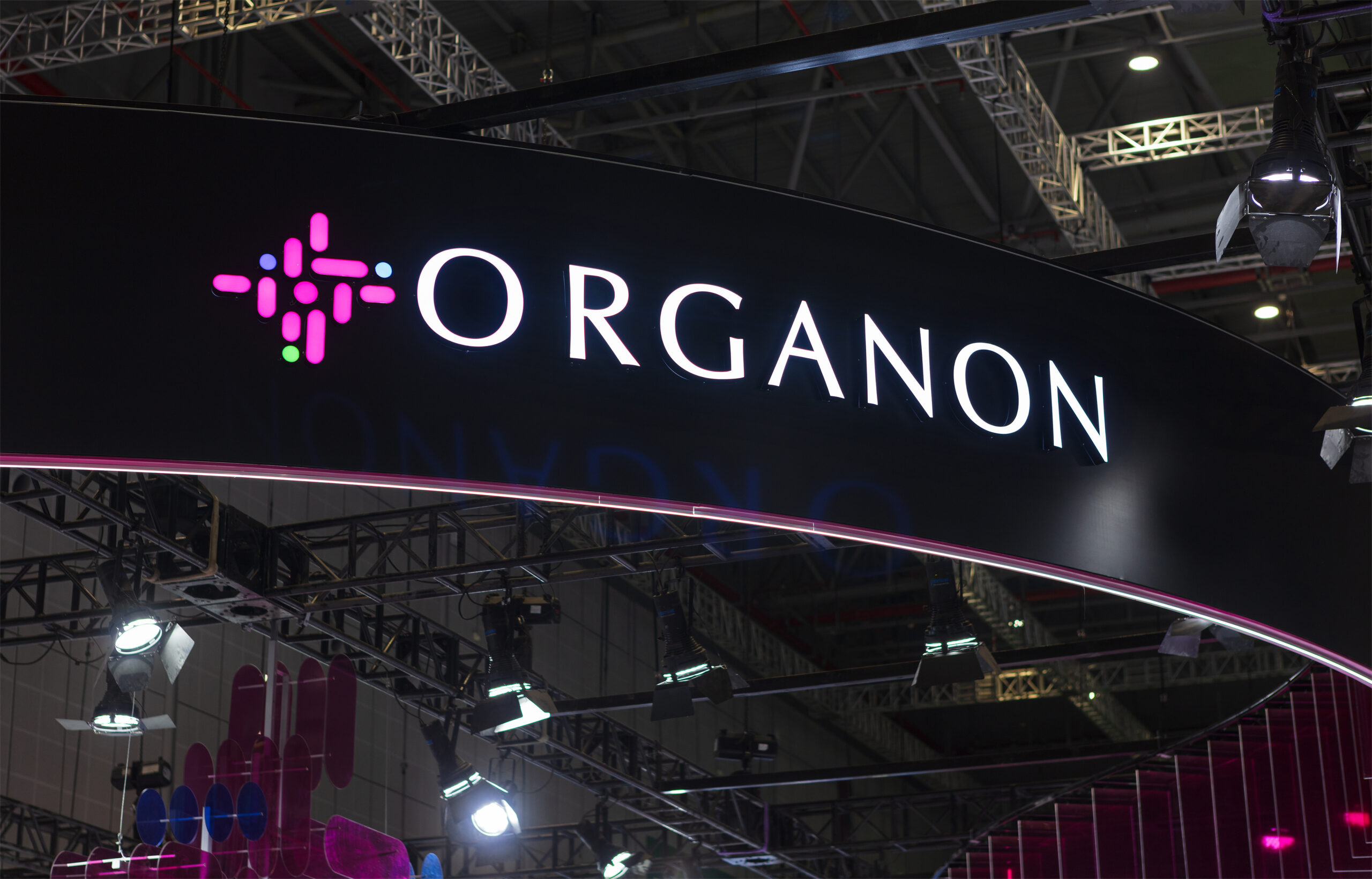 SHANGHAI, CHINA- NOV. 6, 2022: ORGANON sign is seen during the fifth China International Import Expo (CIIE).